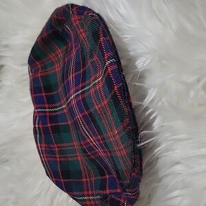 Kangol Tartan Tweed Peebles Flat Cap in Red and Green Large